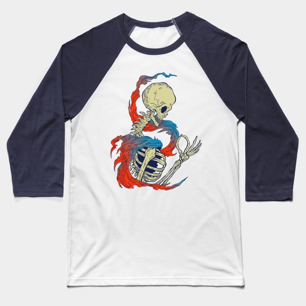 Skeleton Wrap Baseball T-Shirt by thechicgeek